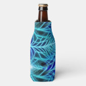 電気青色発光フラクタル反復パターン ボトルクーラー (ボトル正面)