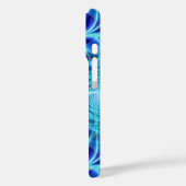 電気青色発光フラクタル反復パターン Case-Mate iPhoneケース (裏面 / 左)