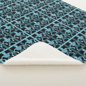 電気青色骨格の毛布 シェルパブランケット (3/4)