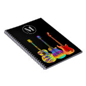 電気音カラフル声ギタパーソナライズされたー ノートブック (右側)