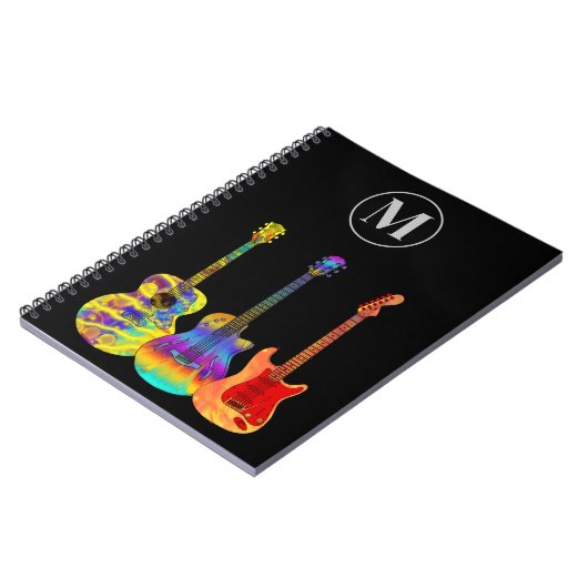 電気音カラフル声ギタパーソナライズされたー ノートブック (左側)