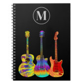 電気音カラフル声ギタパーソナライズされたー ノートブック (正面)