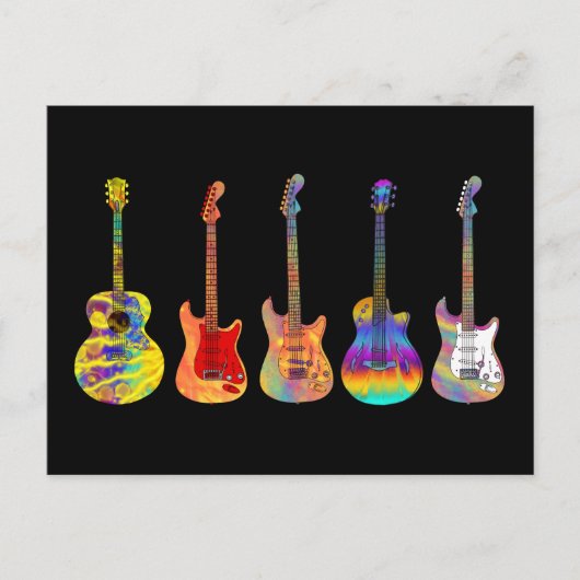電気音サイケデリック響ギター ポストカード (正面)