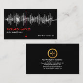 電気音響周波数スタジオエンジニア 名刺 (正面/裏面)