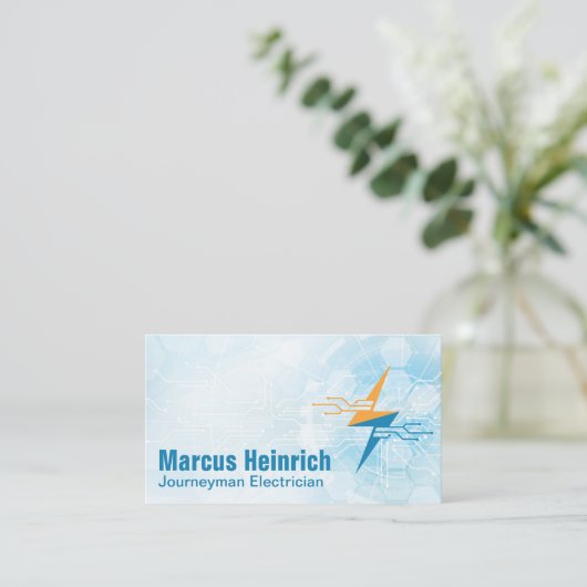 電気 | 未来的背景 名刺 (スタンド正面)