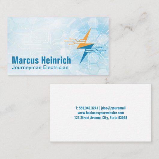電気 | 未来的背景 名刺 (正面/裏面)
