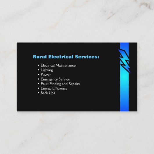 電気、田園家の電気技師 名刺 (裏面)