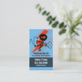 電気Zapホーム修理ブルービジネスカード 名刺 (スタンド正面)