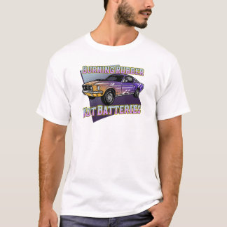 電池ではなくゴムを燃やす Tシャツ