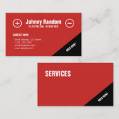 電池のモダンなスタイルカバー 名刺 (正面/裏面)