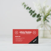 電池のモダンなスタイルカバー 名刺 (スタンド正面)