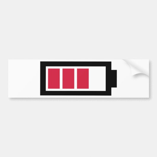 電池の記号 バンパーステッカー (正面)