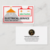 電池スタイリッシュ電気回路フレーム 名刺 (正面/裏面)