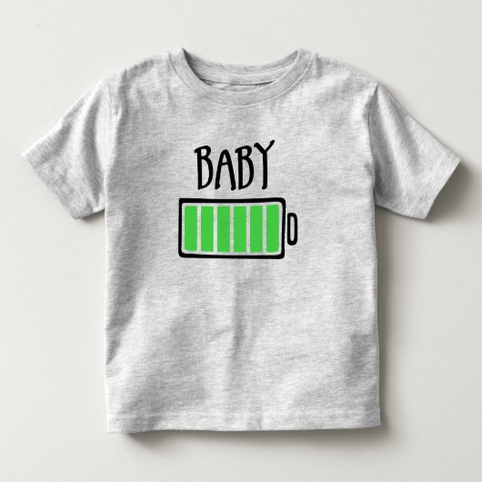 電池切れ – 赤ちゃん トドラーTシャツ (正面)