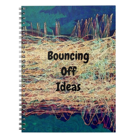 電波が跳ね返るアイディアJournalノート ノートブック (正面)