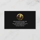 電波カラフル金ゴールドホーム稲妻 名刺 (裏面)