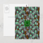 電波塔のある都市の模様 ポストカード (正面/裏面)