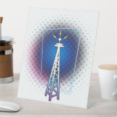 電波塔グラフィック 台座サイン (インサイチュ)