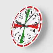 電波時計CW警報信号 ラウンド壁時計 (傾斜)