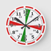 電波時計CW警報信号 ラウンド壁時計 (正面)