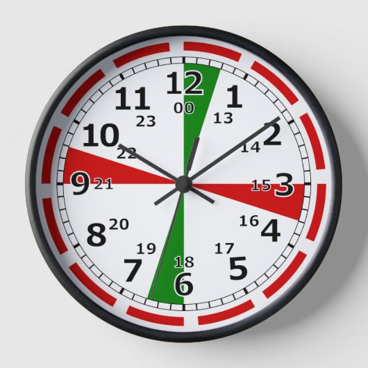 電波時計CW警報信号 壁時計 (正面)