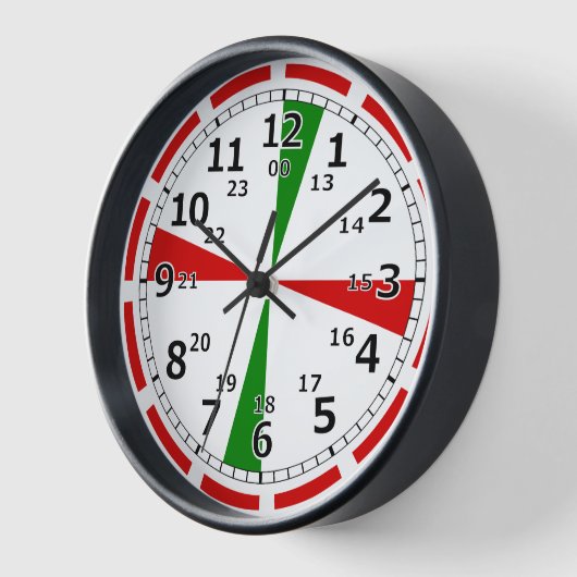 電波時計CW警報信号 壁時計 (傾斜)