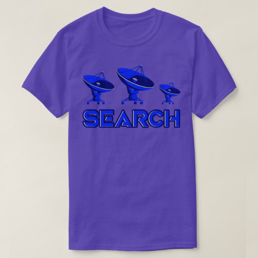 電波望遠鏡による地球外生命の探査 Tシャツ (デザイン正面)