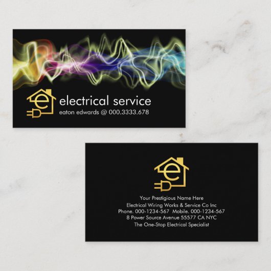 電波稲妻電荷 名刺 (正面/裏面)