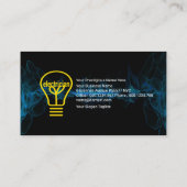 電波電源プラグ（青）電球型電気技師 名刺 (裏面)