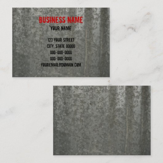 電流を通された波形の薄板金 名刺 (正面/裏面)