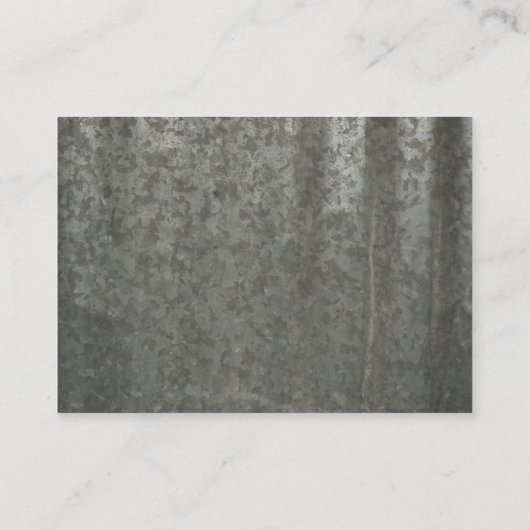 電流を通された波形の薄板金 名刺 (裏面)