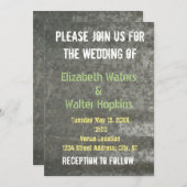 電流を通された薄板金の結婚式招待状 招待状 (正面/裏面)