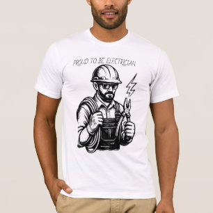 電源に有線:電気技師の工芸品 Tシャツ