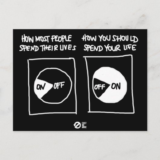 電源を入れろ！ポストカード ポストカード (正面)