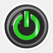 電源オン記号 ラウンドシール (正面)