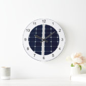 電源パネ太陽のルの画おもしろい像 ラージ壁時計 (ホーム)