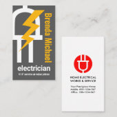 電源プラグの充電パワー 名刺 (正面/裏面)