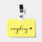 電源プラグを抜いて電気ソケットに戻す バッジ (正面 （クリップ付）)