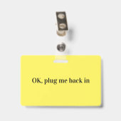 電源プラグを抜いて電気ソケットに戻す バッジ (裏面 （クリップ付）)