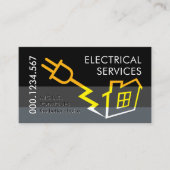 電源プラグ稲妻パワーホーム 名刺 (正面)