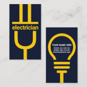 電源プラグLEDが点灯 名刺 (正面/裏面)