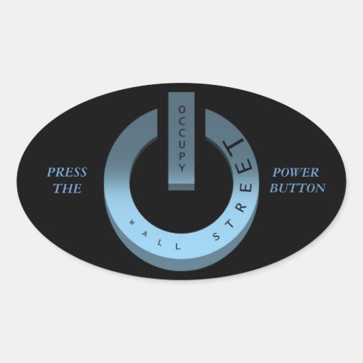 電源ボタンを押す 楕円形シール (正面)