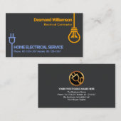 電源モダンプラグ線電気工事請負業者 名刺 (正面/裏面)