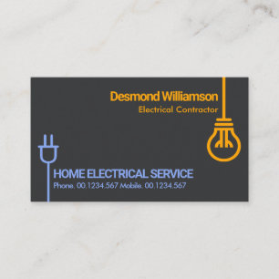 電源モダンプラグ線電気工事請負業者 名刺
