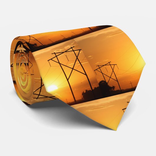 電源ラインのサンセットタイ ネクタイ (ロール)