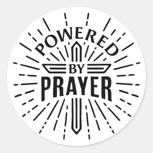 電源供給元祈りの言葉 ラウンドシール (正面)