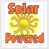 電源太陽の付き14x14 シール (シート)