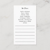 電源洗浄とクリーニングの名刺テンプレート 名刺 (裏面)