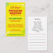 電源洗浄とクリーニングの名刺テンプレート 名刺 (正面/裏面)