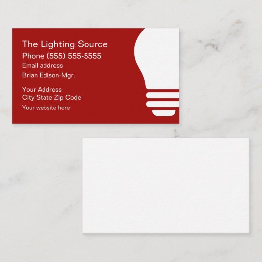 電灯の供給 名刺 (正面/裏面)